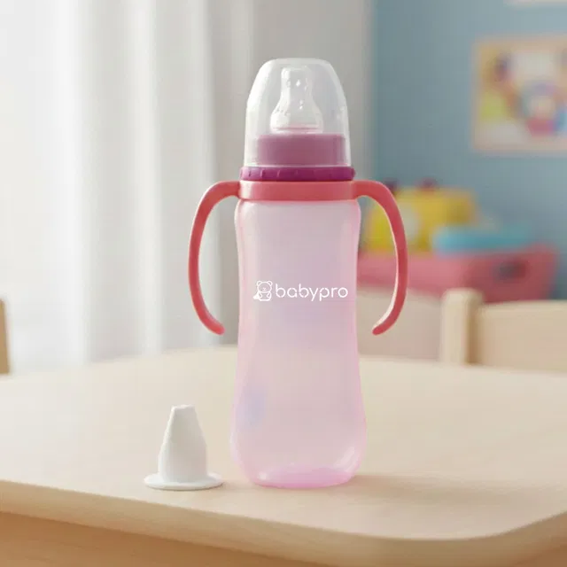 BabyPro 2-in-1 Baby Feeding Bottle for Baby Up to 2 Years, BPA-Free, Anti-Colic Nipple - 250 ml