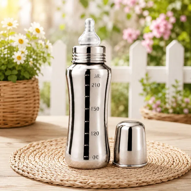 RB Point Gentle Beginnings Introducing Stainless Steel Bottles to Newborns Baby - 240 ml