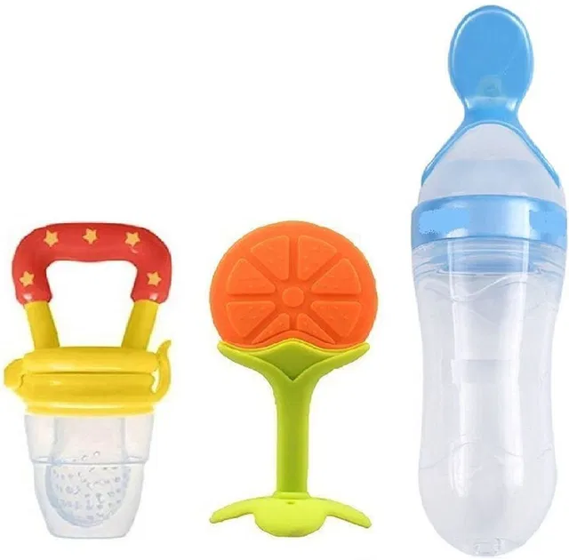 CHILD CHIC Baby Silicone bottle, Food Nibbler for Fruit Food Feeder & Fruit shape Teether - 90 ml