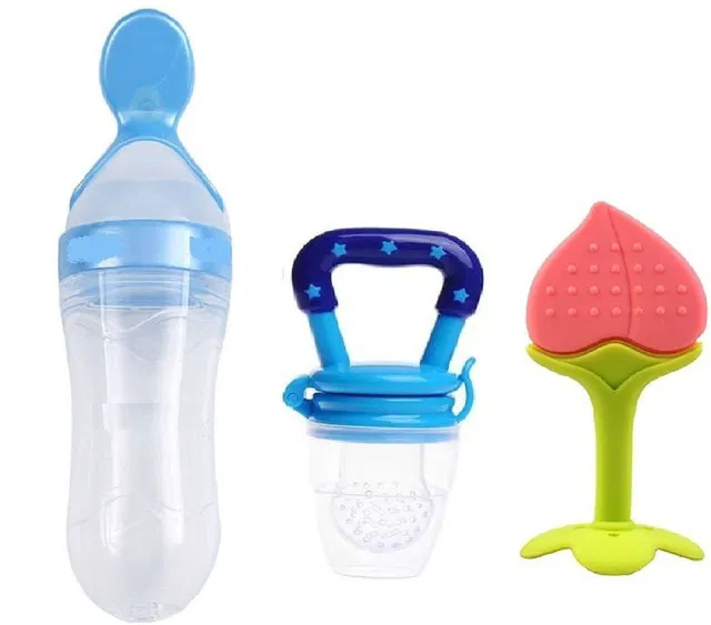 CHILD CHIC Baby Silicone bottle, Food Nibbler for Fruit Food Feeder & Fruit shape Teether - 90 ml