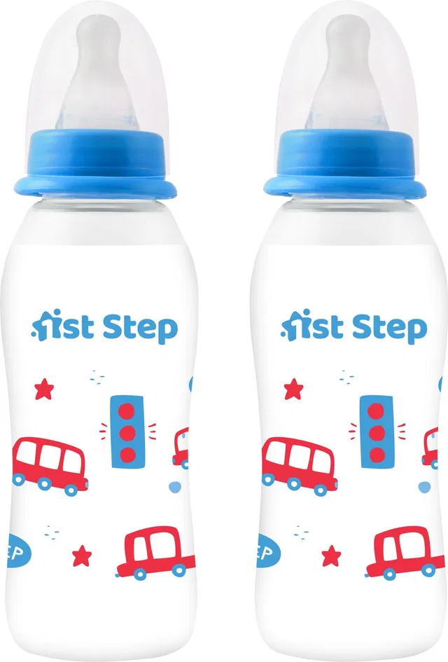 1st Step BPA Free Baby Feeding Bottle with Anti-Colic Nipple for Infants (Pack of 2) - 250 ml