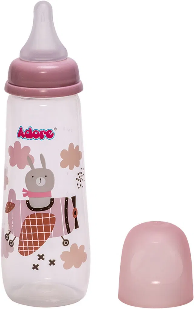 Adore HOLLAND! Narrow Neck Feeding Bottle w Anti-Colic Teat- Spill Proof- BIS Approved - 250 ml