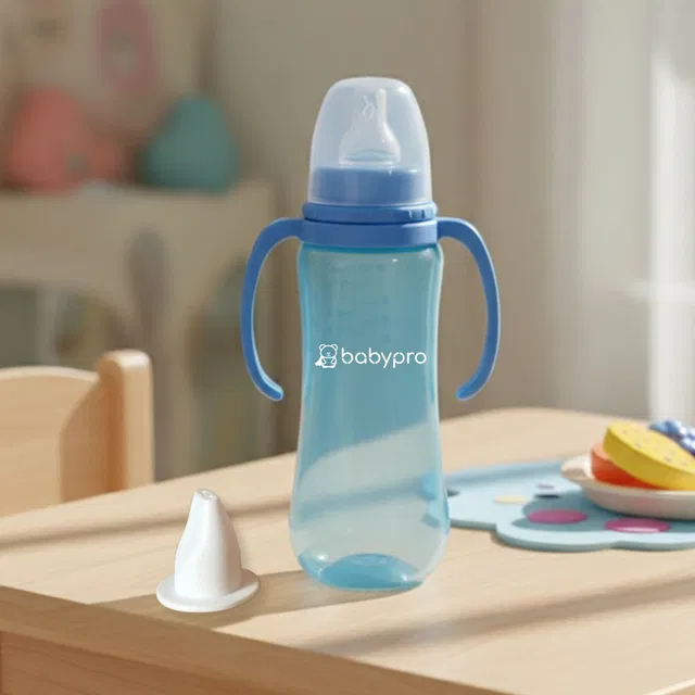 BabyPro 2-in-1 Baby Feeding Bottle for Baby Up to 2 Years, BPA-Free, Anti-Colic Nipple - 250 ml