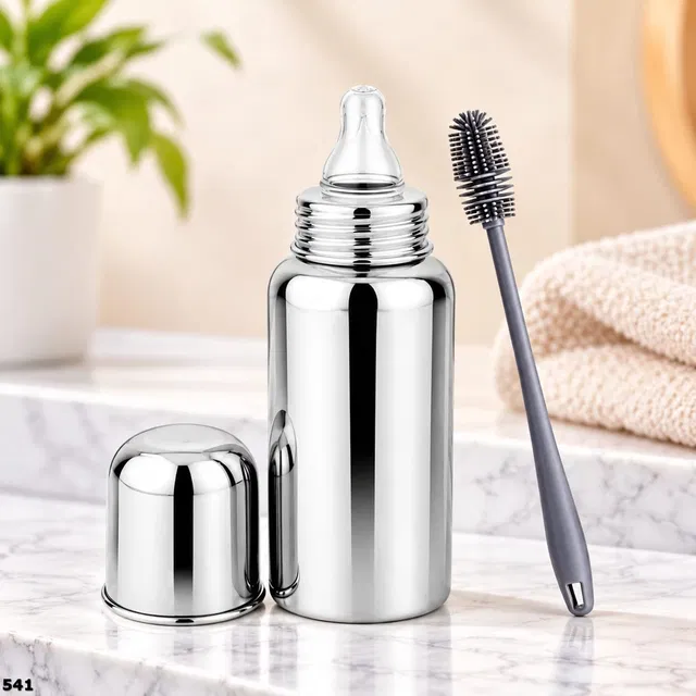 GOYAL EARTH Tiny Angel Stainless Steel Feeding Bottle - 250 ml