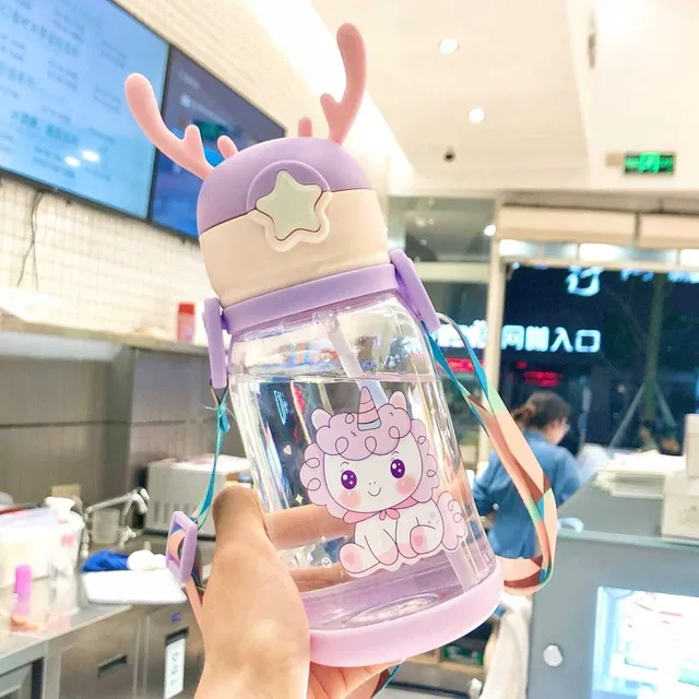 THE LITTLE BUNNY HOP IN STYLE Kids Water Bottle with Straw – Leakproof & BPA-Free