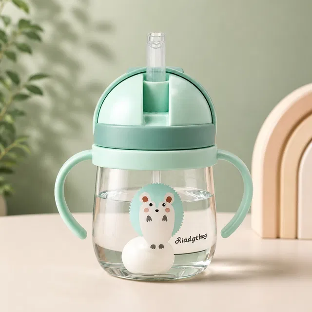 Bachpan BPA-Free Baby Sippy Cup: Anti-Choke Water Bottle with Straw & Easy-Grip Handles