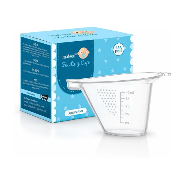 Imafeed Boilable Reusable Baby Feeding Silicone Cup (Pack-1) - 45 ml.