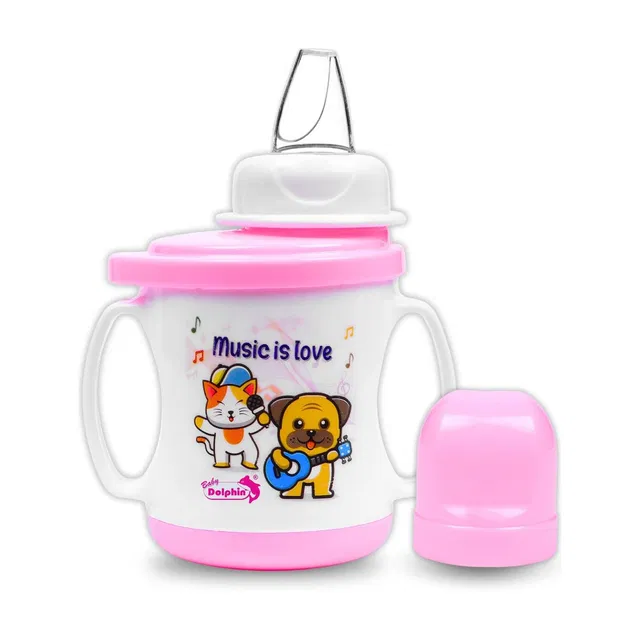 Baby Dolphin 2 in 1 Super Cup with Silicone Spout 200ml |Baby Sipper|Baby Sippy Cup|BPA Free