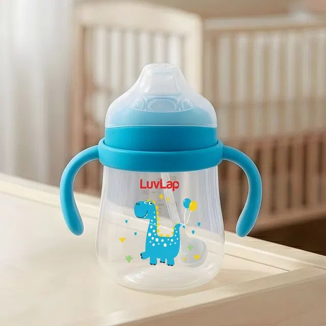 LuvLap Star Anti Spill Spout Sipper for Kids with Twin Handles, 270 ml, Sippy Cups
