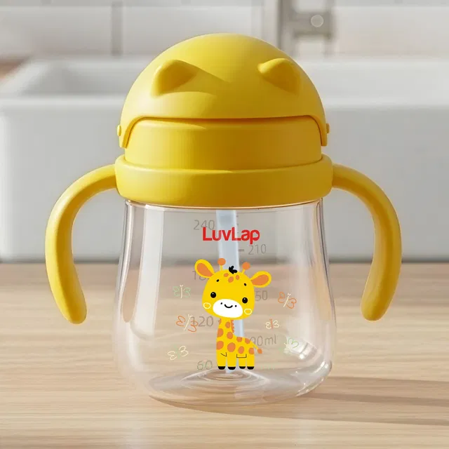 LuvLap Joy Anti Spill Sipper for Kids with Twin Easy-Grip Handles, 270 ml, Sippy Cups