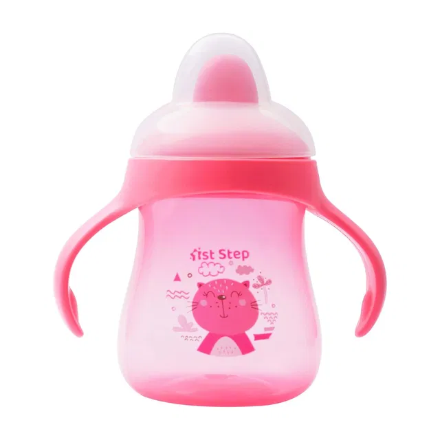 1st Step Matte BPA Free Anti-Spill Hard Spout Baby Sipper Cup with Twin Handle - 250 ml