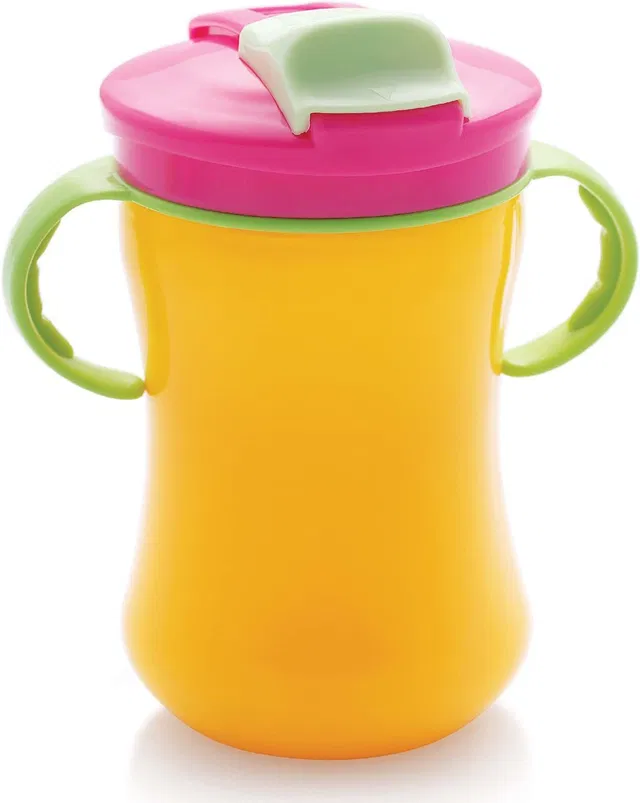 Miss & Chief by Flipkart Grippy 400ml Sipper Bottle BPA Free For Kids Soft Straw Sipper Cup (Yellow)