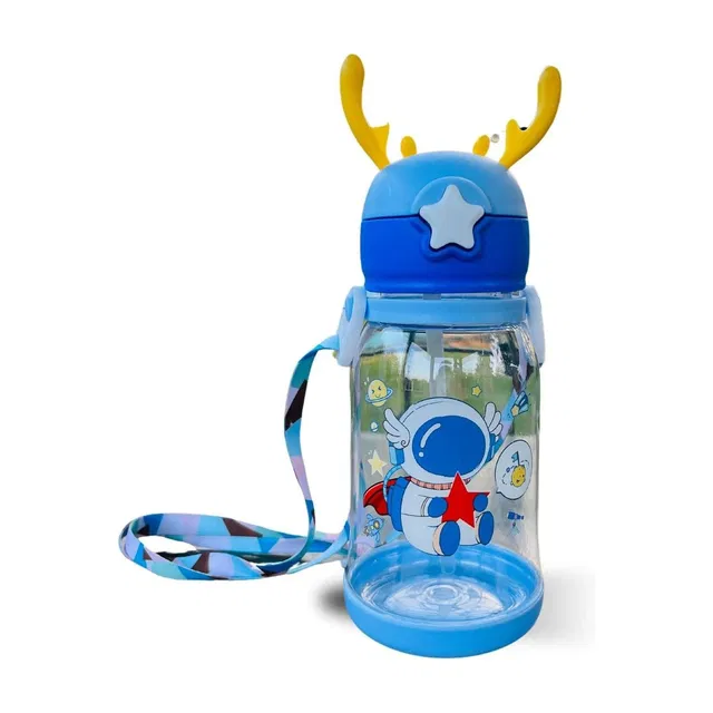 Vadhavan Cute Deer Horn Sipper School Water Bottle For Kids