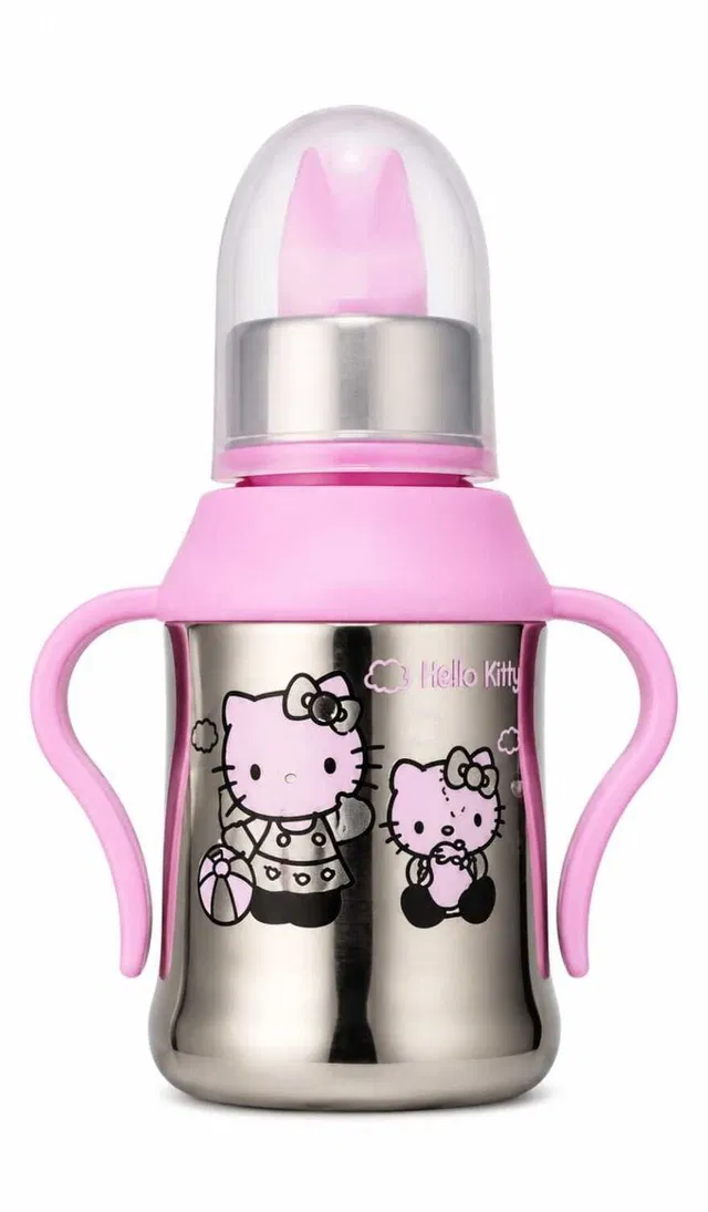 EverKart Stainless Steel Baby Sipper Bottle with Handles Leak Proof 300 ml