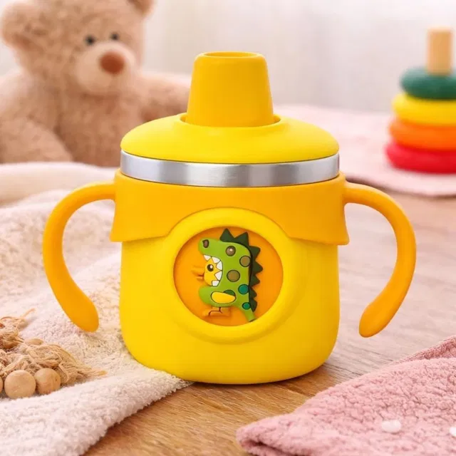 The Little Lookers Stainless Steel Sipper Bottle for Baby 260ml|BPA Free|Travelling