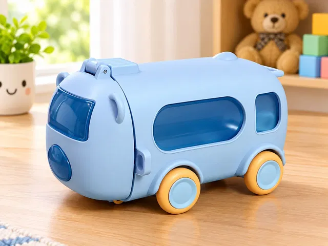 E Store 43 Premium Quality Bus Shape Car Water Bottle 500 ml Water Bottle