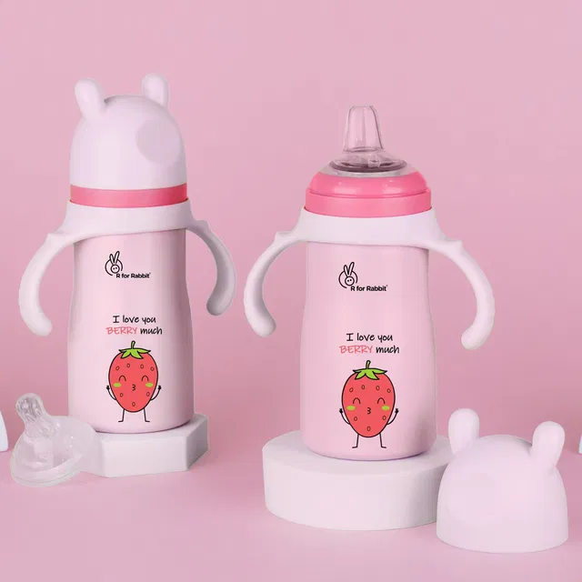 R for Rabbit Steebo Fusion SS Sipper Bottle | Leak-Proof, Anti-Skid Base and Easy to Grip