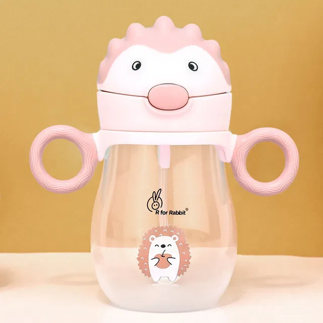 R for Rabbit Spikey Baby Straw Sipper Bottle 320 ML | Anti Spill Sippy Cup With Gravity Ball