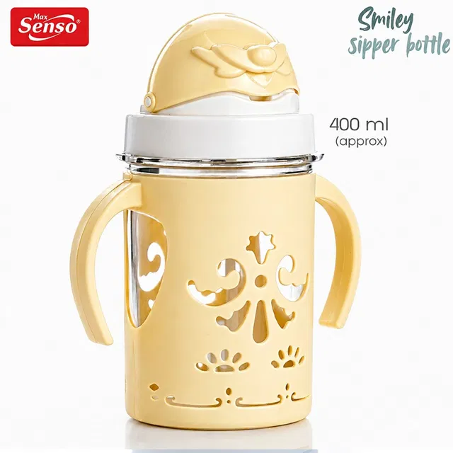Max Senso Smiley Sipper for Baby Sipper Bottle , Anti Spill , Sipper for Kids with Straw