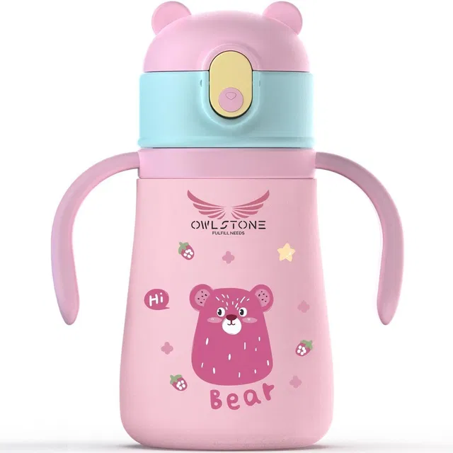 3D METRO SUPER STORE Stainless Steel Baby Sipper/ Sippy Cup Anti-Spill Soft Silicone Spout Sipper Cup