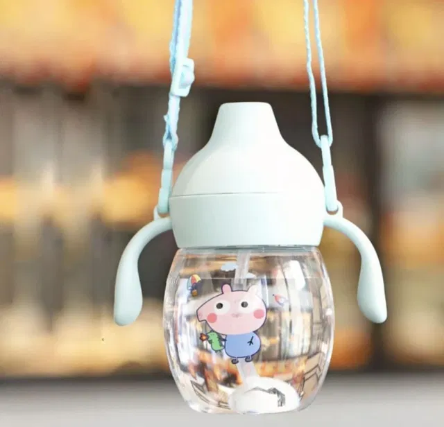 Smiley mia Little Baby Sipper/ Sippy Cup 340ml, Anti-Spill Soft Silicone Spout, 6m+