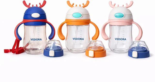 vedora Baby Water Bottle | Baby Sipper Bottle with Straw | Leak Proof Training Cup