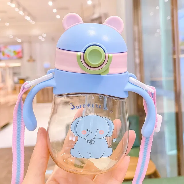 Fishy Little Baby Sipper/Sippy Cup, Anti-Spill Soft Silicone Straw, 6m+