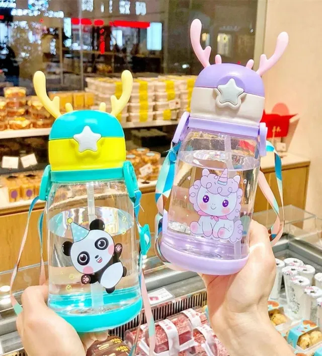 NARV BabyWhisper Soft Straw Sipper Cup with Flip Lid and Smooth Neck Strap
