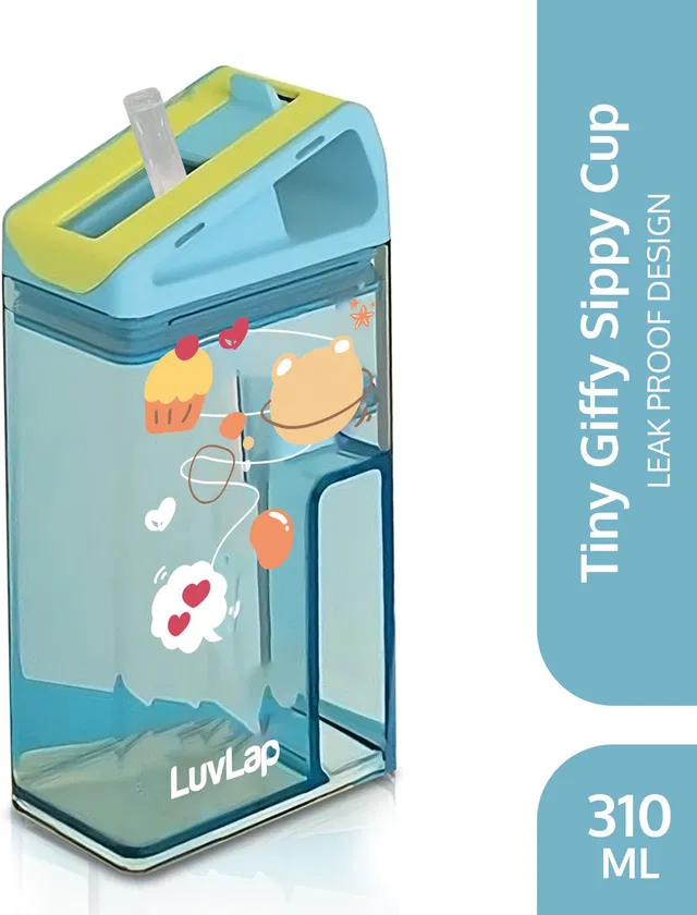 LuvLap Aqua Baby Sipper, 240ml, with Touch Flow Mechanism, Leak-Proof Design
