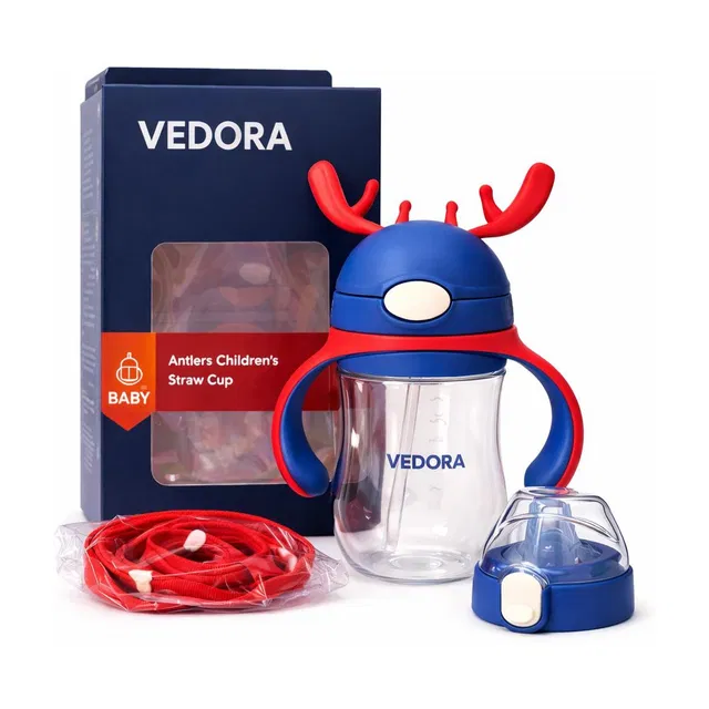vedora Baby Water Bottle | Baby Sipper Bottle with Straw | Leak Proof Training Cup