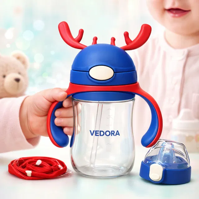vedora Baby Water Bottle | Baby Sipper Bottle with Straw | Leak Proof 1-4 Yr