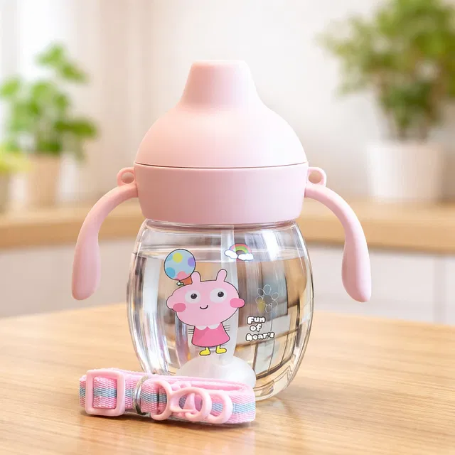 Magic Pebbles Little Baby Sipper/Sippy Cup, Anti-Spill Soft Silicone Spout, 6m+