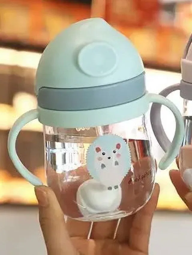 FLENGO; MADE FOR YOU Baby Sippy Water Cup with Spout Training Handle & Strap (Multicolor)