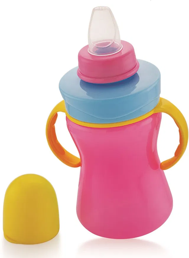 Nabhya Plastic BPA Free Material Spout Sipper for Infant/Toddler Anti-Spill Sippy Cup with Soft Silicone Spout-330 ML