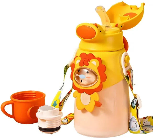 Goyoku Insulated Stainless Steel Hot and Cold Sipper Water Bottle For Kids