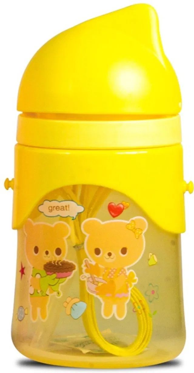 Jingle Kids Baby Sippy Bottle/Cup/Mug Water/Juice Training Straw Sipper 350ML With Strap