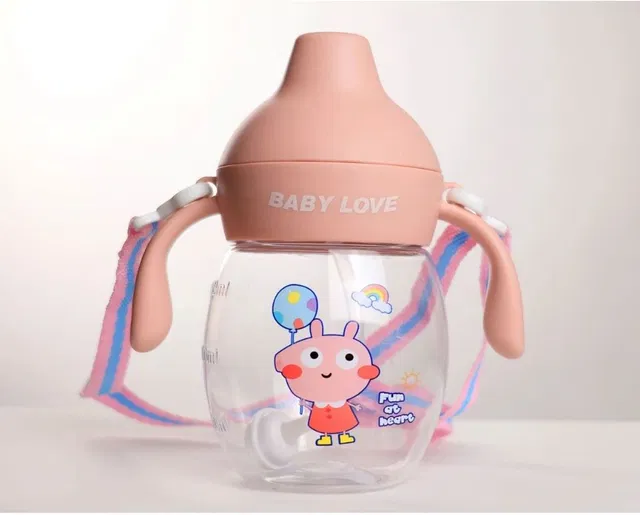 ChikyNMicky Baby Feeding Bottle with Handles, Leakproof Sipper Cup for Infants & Toddlers