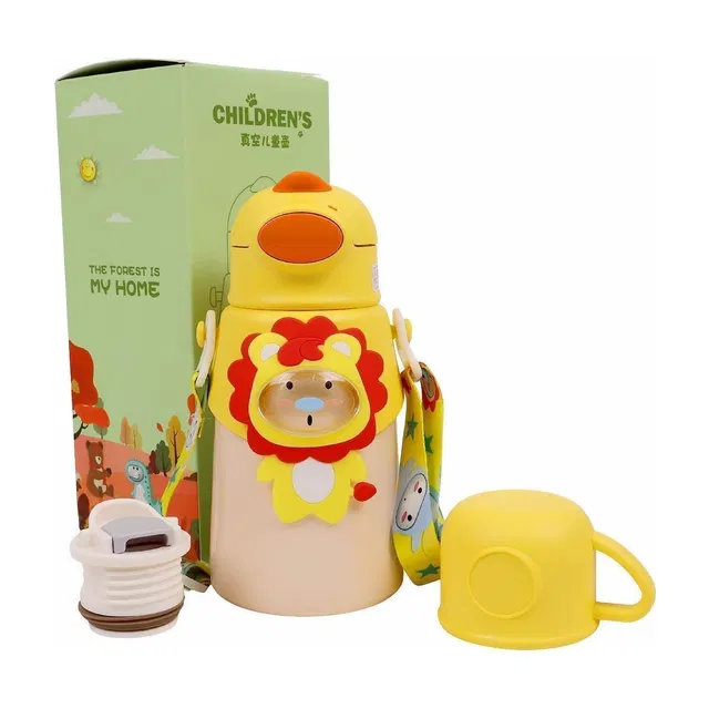 THE LITTLE BUNNY HOP IN STYLE Kids Water Bottle with Straw – Leakproof & BPA-Free