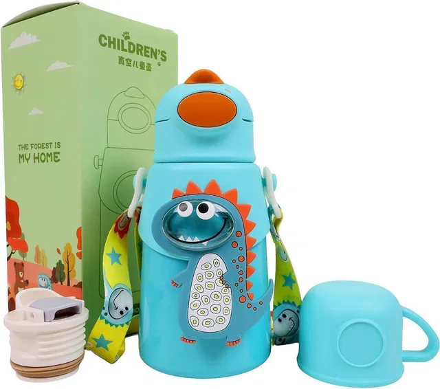 Goyoku Insulated Stainless Steel Hot and Cold Sipper Water Bottle For Kids