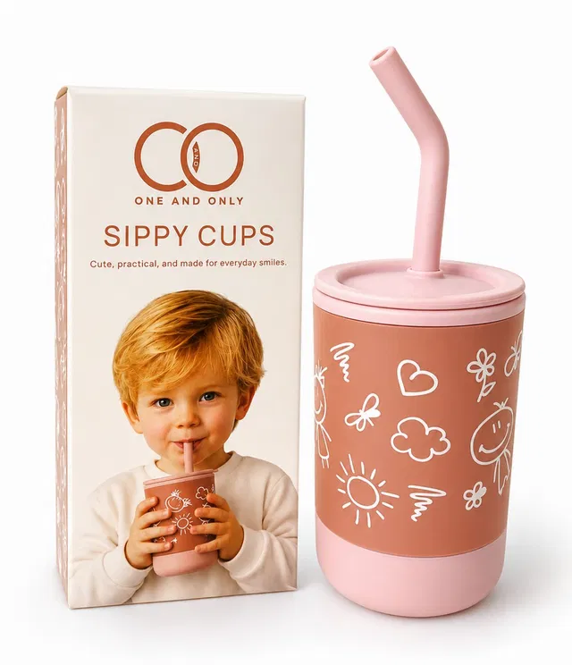 ONE AND ONLY Kids Silicone Sippy Cup 150 ml | Spill Proof | Ideal for water, milk & juice