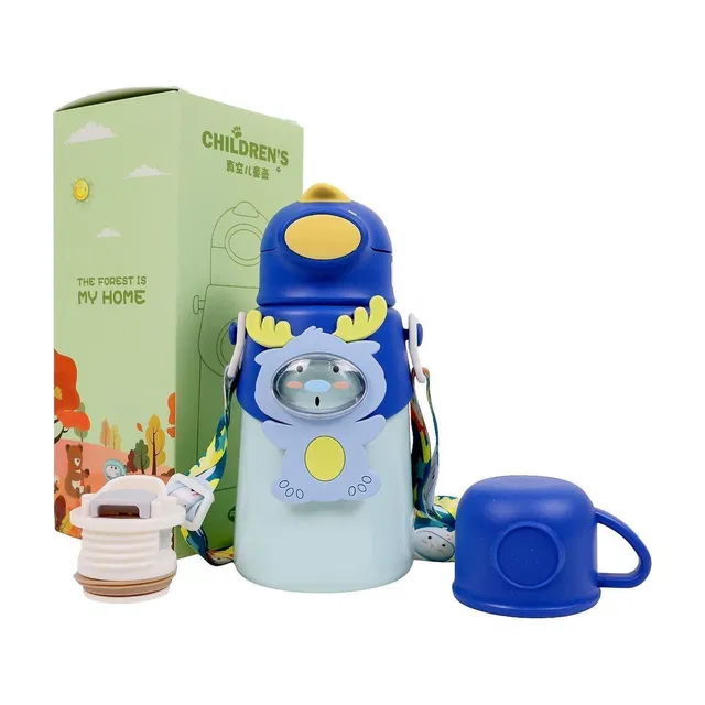 THE LITTLE BUNNY HOP IN STYLE Kids Water Bottle with Straw – Leakproof & BPA-Free
