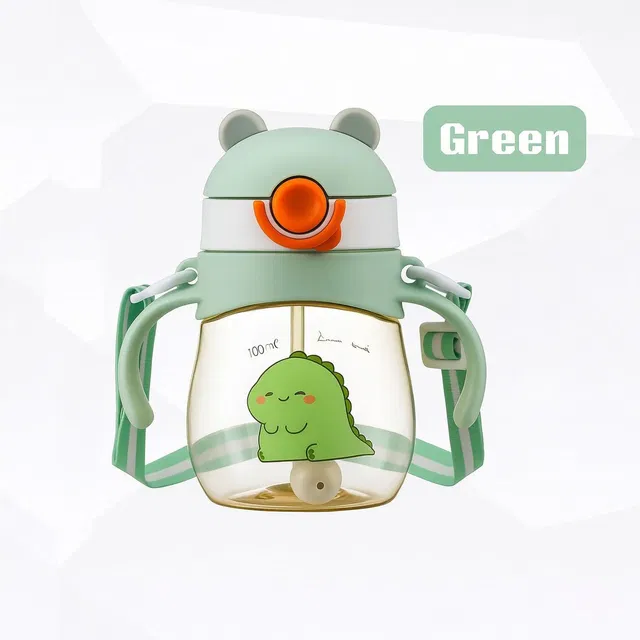 LittleLight Eco-friendly Baby Water Bottle For Kids With Straw & Strap Children Drinkware