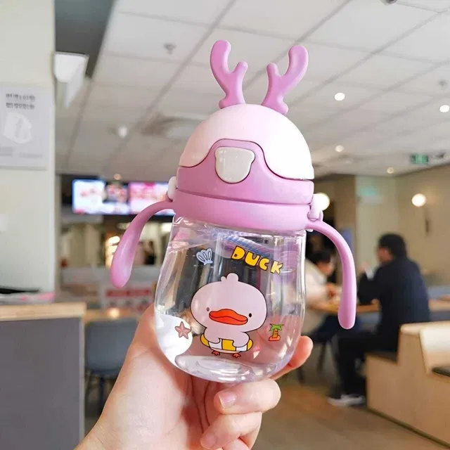 RaoSons Baby Sipper Bottle with Straw, Strap & Handles | 350ml | BPA-Free |