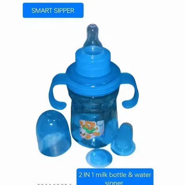 NPE Milk bottle & water sipper 2 in 1 function in one bottle kids BPA FREE sipper