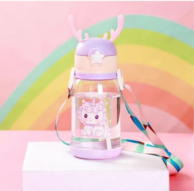 AK10ZONE Cute Water Bottle with Sipper V PC MULTI COLOR