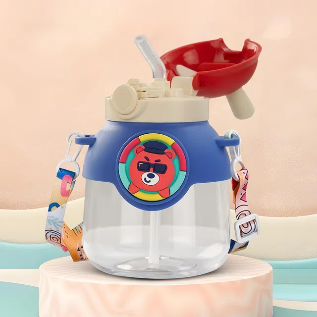 baybee Bubbly Kids Sipper Water Bottle with Straw 670ml BPA Free & Leakproof Bottle