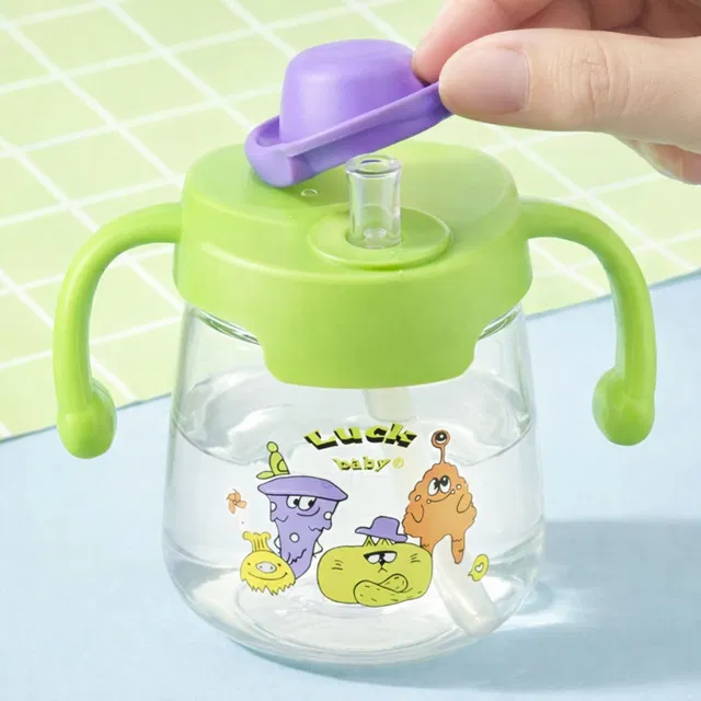 Magic Pebbles Eco-friendly Baby Water Bottle For Kids With Soft Silicone Straw-300ML