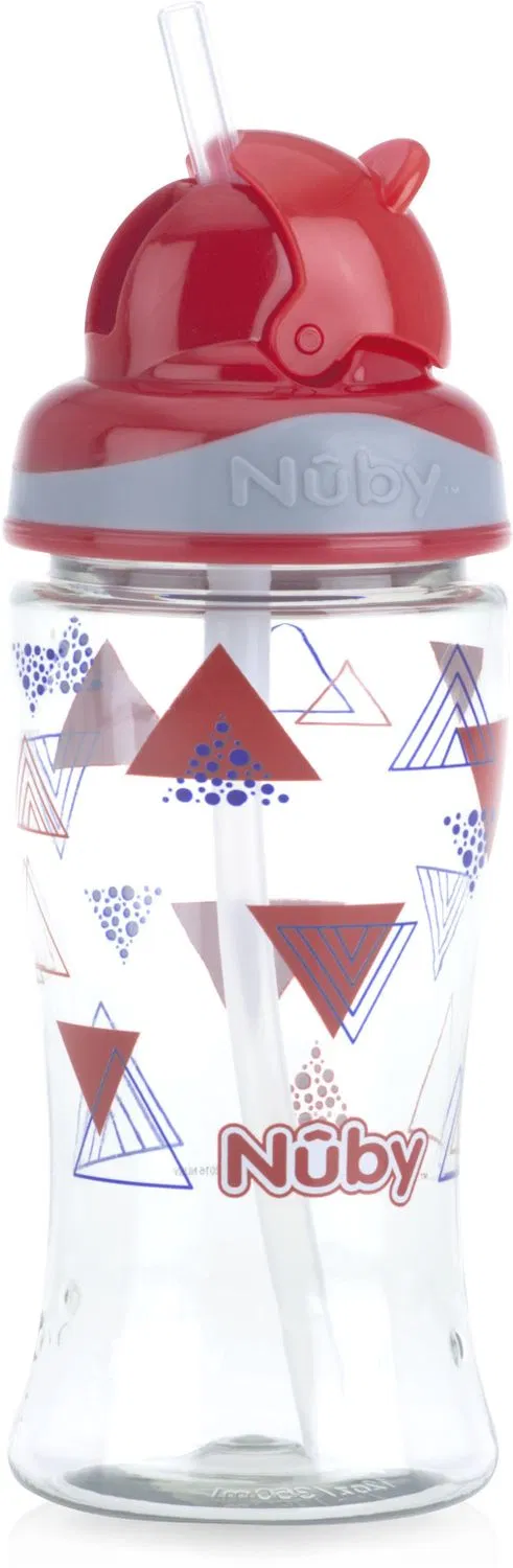 NUBY Flip-IT Boost Sipper with thin straw for your Child 360ml-Red