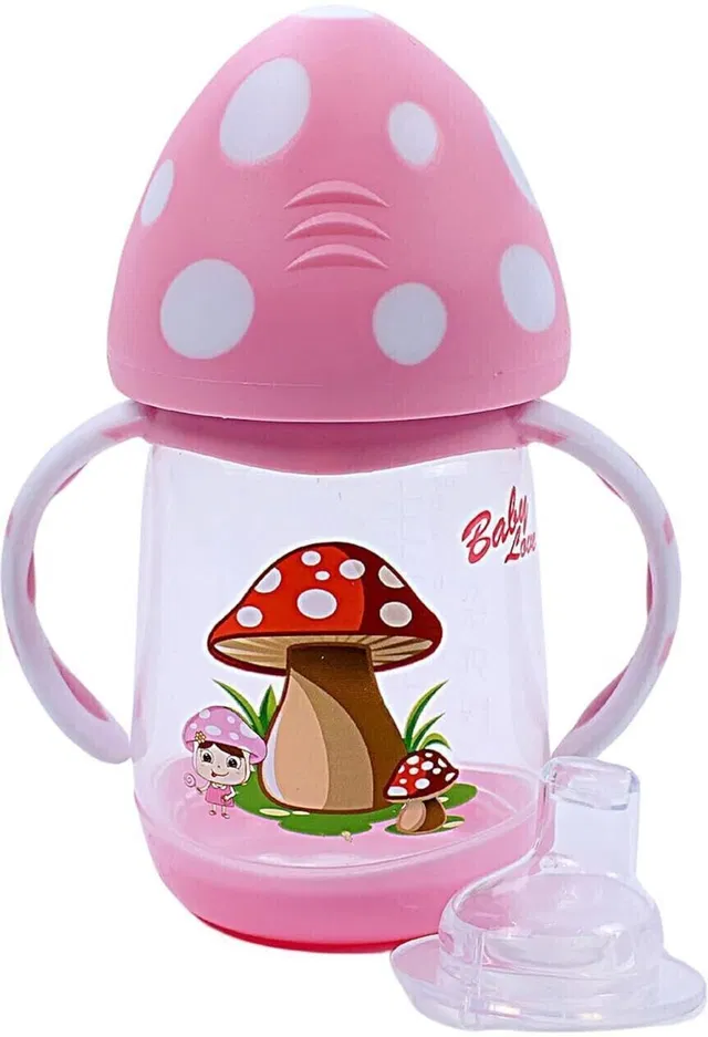 THE LITTLE BUNNY HOP IN STYLE Baby Sipper with Handle, Soft Silicone Nipple & Spout, Feeding Bottle, BPA Free