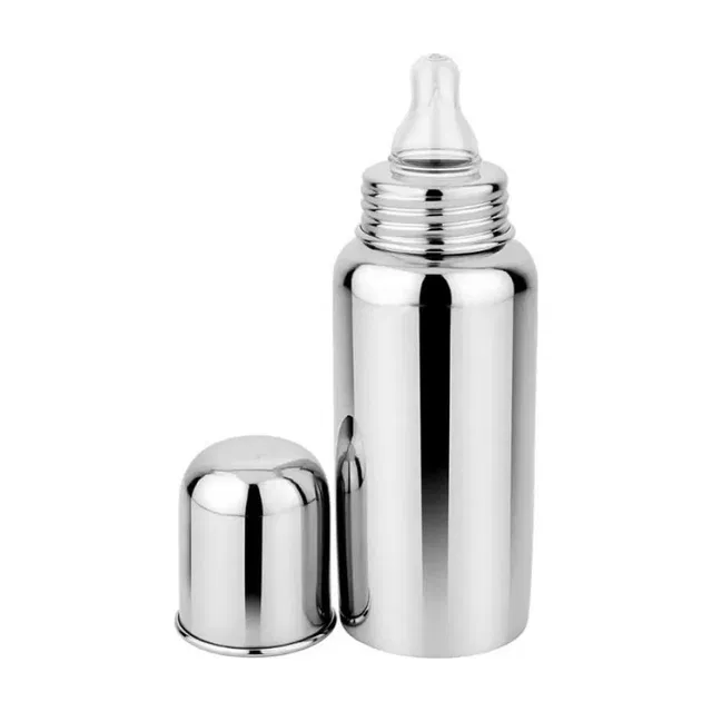 Vish Baby Stainless Steel Water Milk Feeding Bottle for Kids/ New-Born 304 Grade BPA